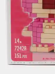 Конструктор 3D из миниблоков Розовый медвежонок Обнимашка