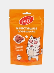 Хрустящие подушечки TiTBiT Biff для кошек, с паштетом из курицы, 60 г