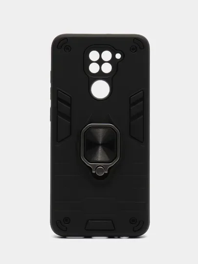 Чехол для Xiaomi Redmi Note 9, противоударный, с металлической подставкой кольцом