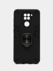 Чехол для Xiaomi Redmi Note 9, противоударный, с металлической подставкой кольцом