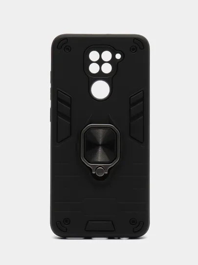 Чехол для Xiaomi Redmi Note 9, противоударный, с металлической подставкой кольцом