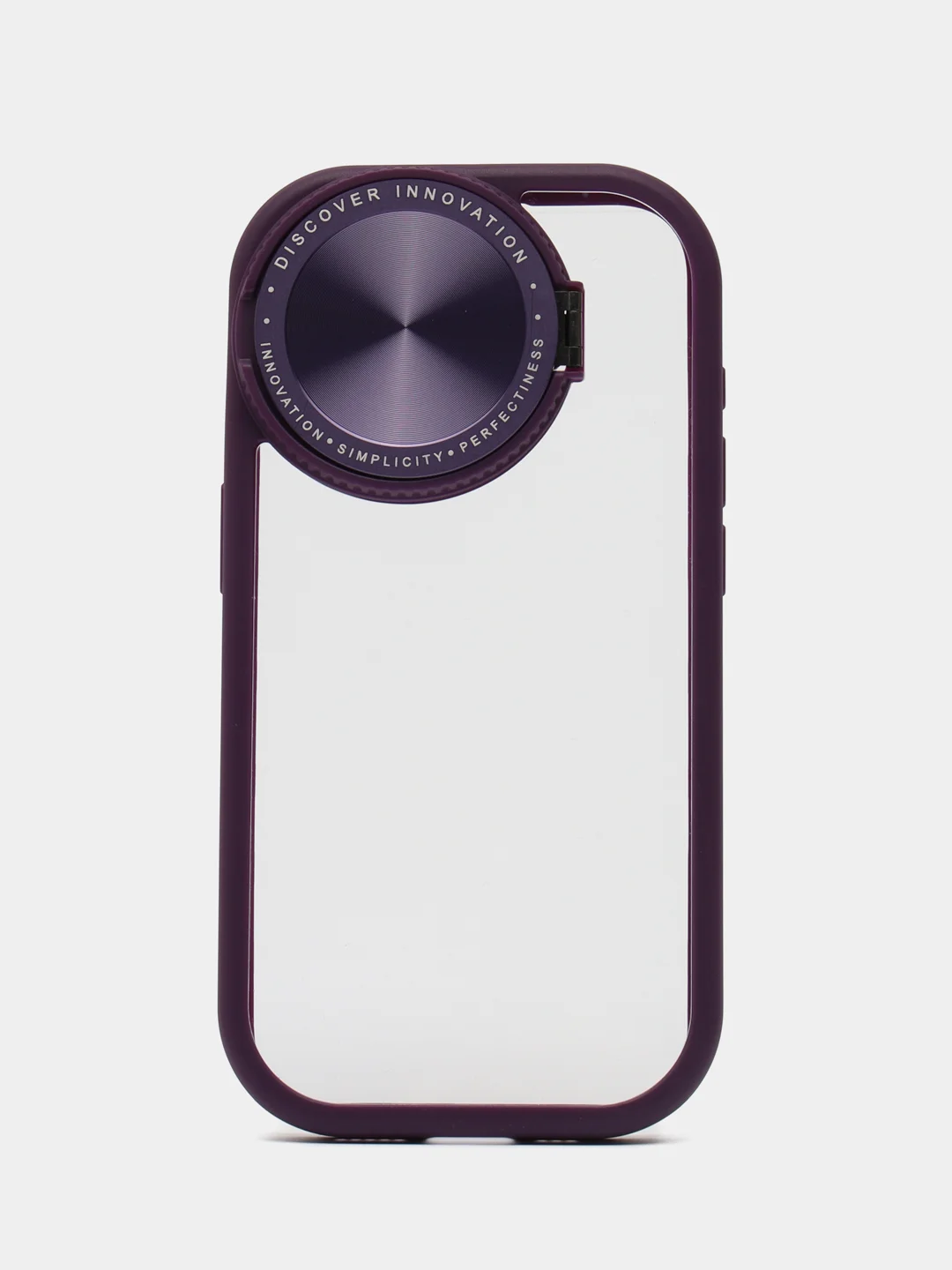 Фиолетовый чехол для iPhone 15, 15 Plus, 15 Pro, 15 Pro Max с зеркалом