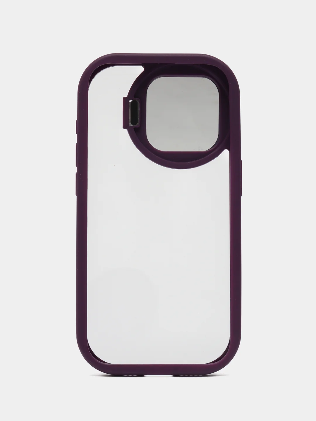 Фиолетовый чехол для iPhone 15, 15 Plus, 15 Pro, 15 Pro Max с зеркалом