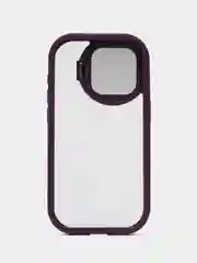 Фиолетовый чехол для iPhone 15, 15 Plus, 15 Pro, 15 Pro Max с зеркалом