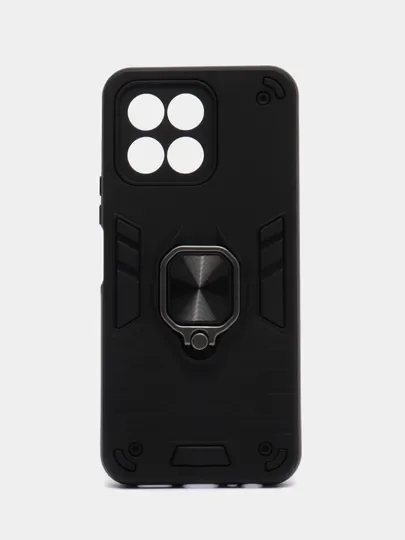 Чехол для Honor X6 / Honor X8 5G, противоударный, с металлической подставкой-кольцом