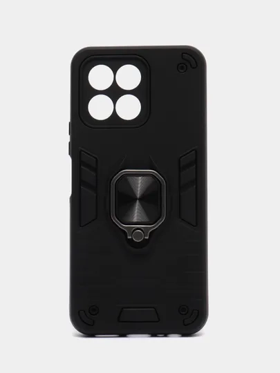 Чехол для Honor X6 / Honor X8 5G, противоударный, с металлической подставкой-кольцом