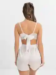 Белый пижама с шортами и топом