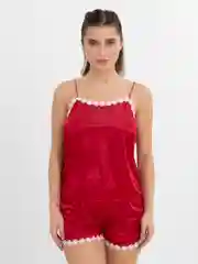 Вишнёвый пижама женская