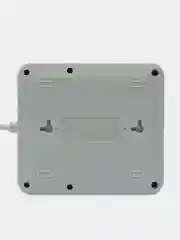 Белый удлинитель сетевой, фильтр, 3 метра, 6 розеток, с 4 USB, 2 Type-C порта, с кнопкой