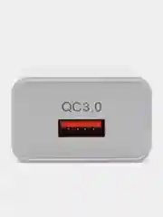 Белый блок питания, СЗУ, USB, 3A, универсальный зарядный адаптер