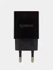 Черный блок питания, СЗУ, USB, 3A, универсальный зарядный адаптер
