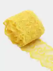 Желтый кружево, органза, 2 м, ширина 4 см
