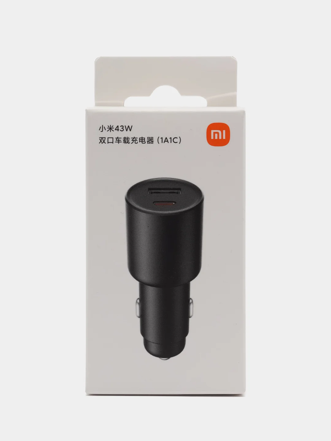 Черный автомобильное зарядное устройство Xiaomi 1A1C 43W, MDY-16-EQ