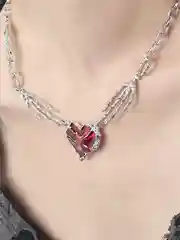 Женская цепочка ожерелье, колье сердце