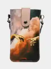 Карамельный женская сумка, чехол для телефона, сумка-клатч, через плечо, натуральная кожа