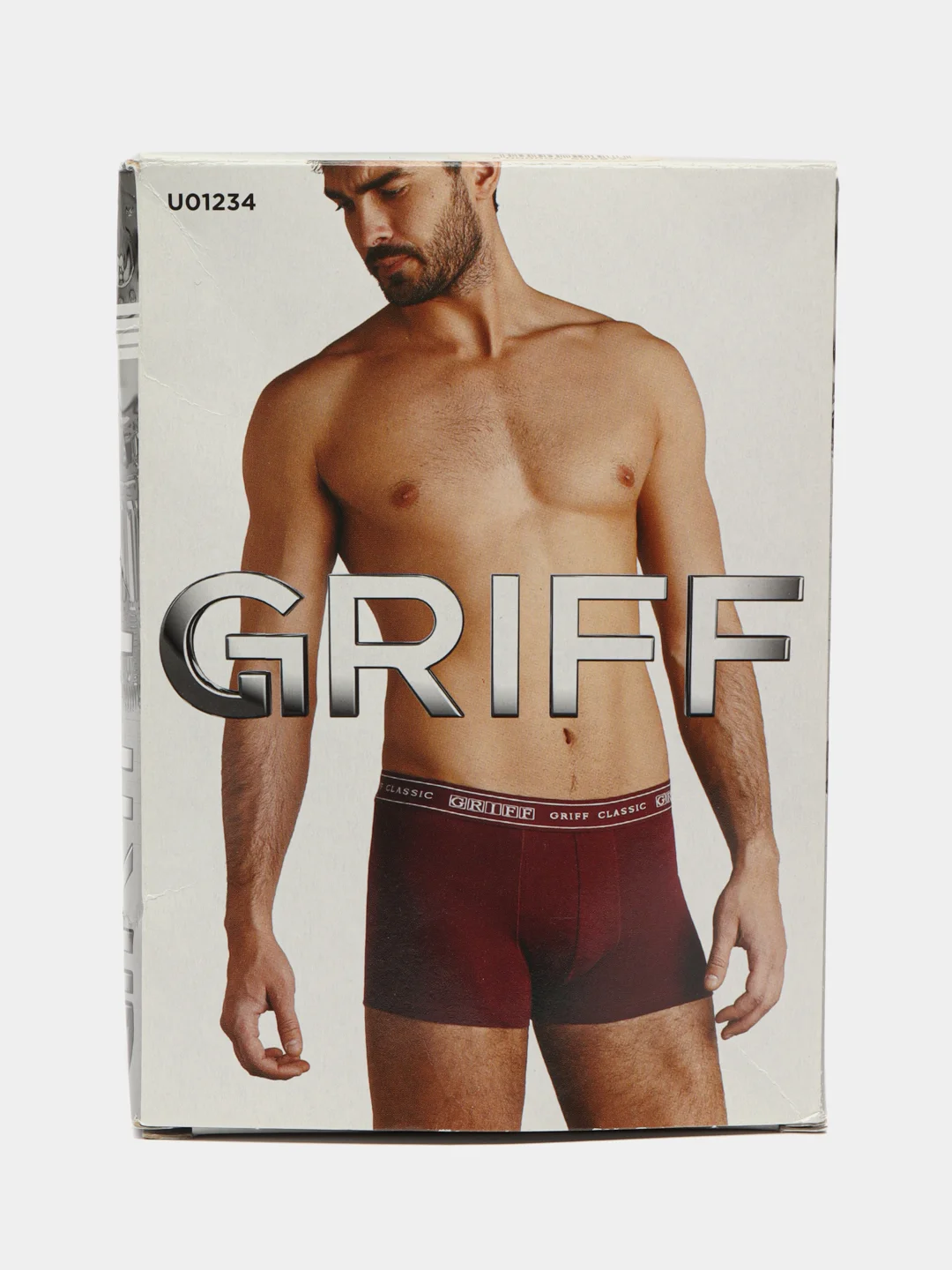 Серый меланж трусы-боксеры мужские Griff U01234