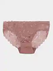 Пудровый женские трусы, кружевные
