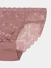 Пудровый женские трусы, кружевные