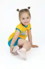 Голубой футболка и шорты для девочки, комплект для девочки, Утенок