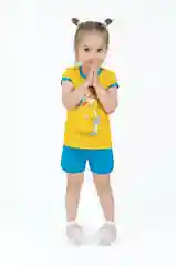 Голубой футболка и шорты для девочки, комплект для девочки, Утенок