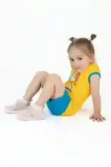 Голубой футболка и шорты для девочки, комплект для девочки, Утенок