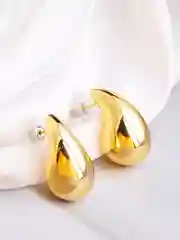 Золотой женские серьги капли, сережки гвоздики капельки