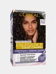 Крем-краска для волос LOral Paris "Excellence Cool Crme", тон 3.11, Ультрапепельный