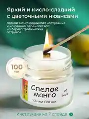 Манго свеча ароматическая из кокосового воска