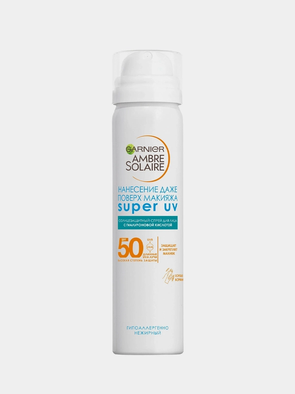 Солнцезащитный спрей для лица Garnier Ambre Solaire SPF50 Эксперт Защита, 75 мл