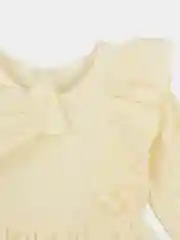 Молочный платье из муслина с длинным рукавом для девочки