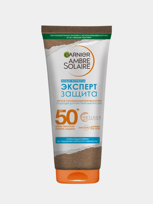 Солнцезащитное молочко с SPF-50 Garnier Ambre Solaire, водостойкий, 175 мл