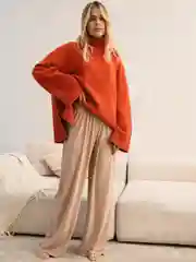 Бежевый брюки женские