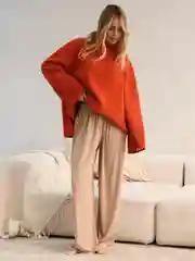 Бежевый брюки женские