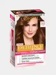 Стойкая крем-краска для волос LOreal Paris "Excellence", тон 5.02, обольстительный каштан