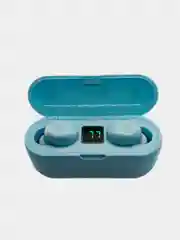Небесно-голубой беспроводные наушники F9, Bluetooth, с функцией Power bank
