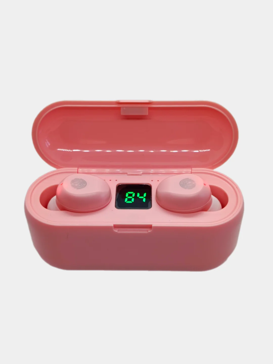 Розовый беспроводные наушники F9, Bluetooth, с функцией Power bank