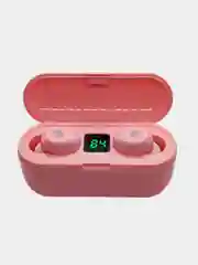 Розовый беспроводные наушники F9, Bluetooth, с функцией Power bank