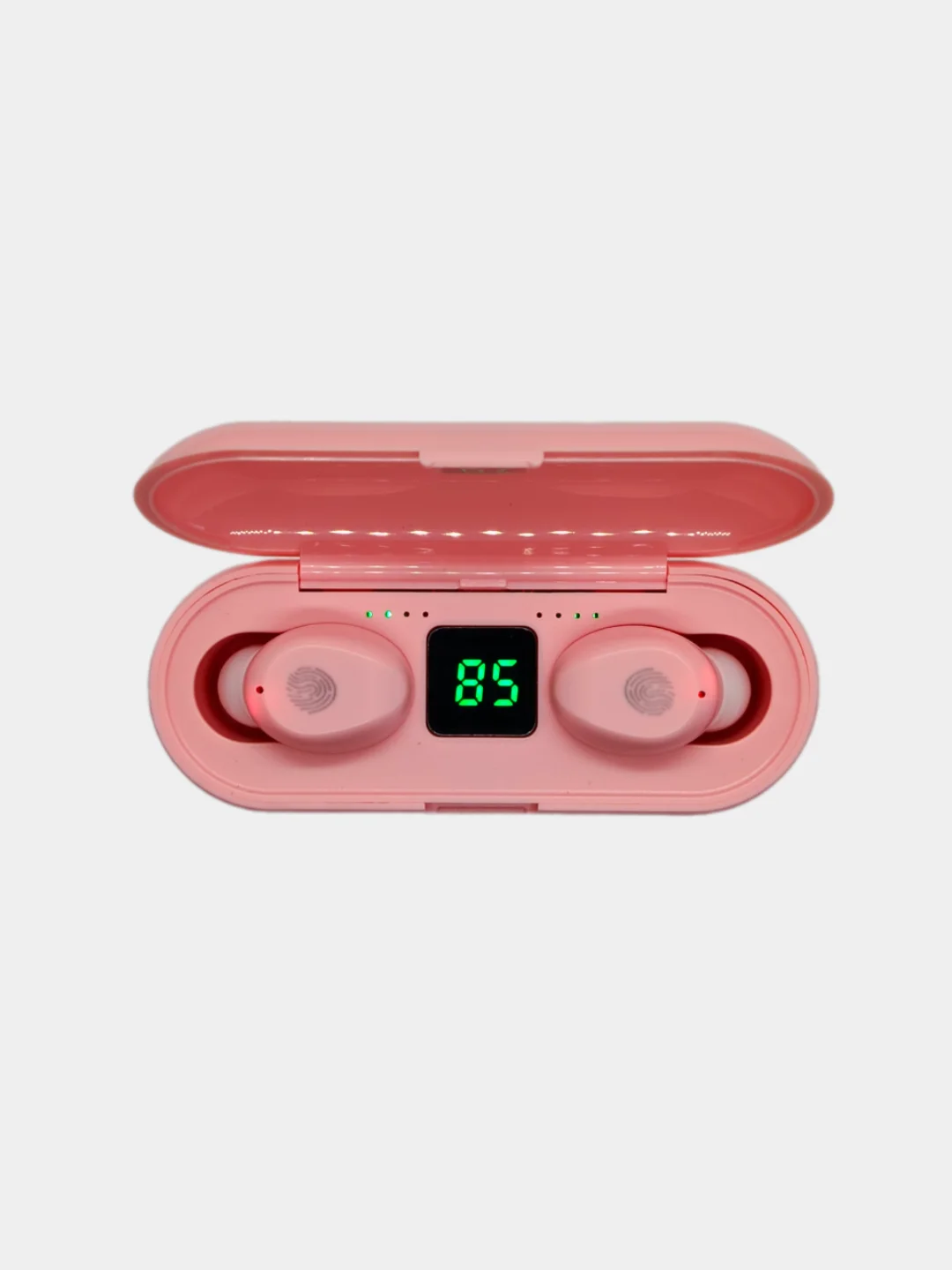 Розовый беспроводные наушники F9, Bluetooth, с функцией Power bank