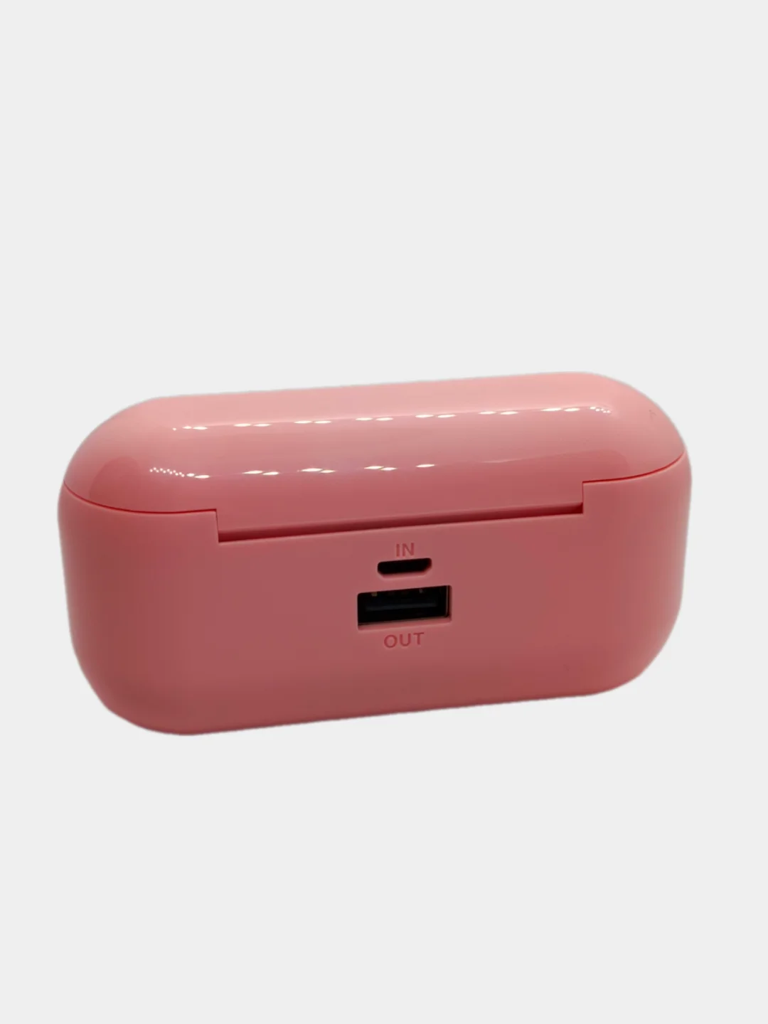 Розовый беспроводные наушники F9, Bluetooth, с функцией Power bank