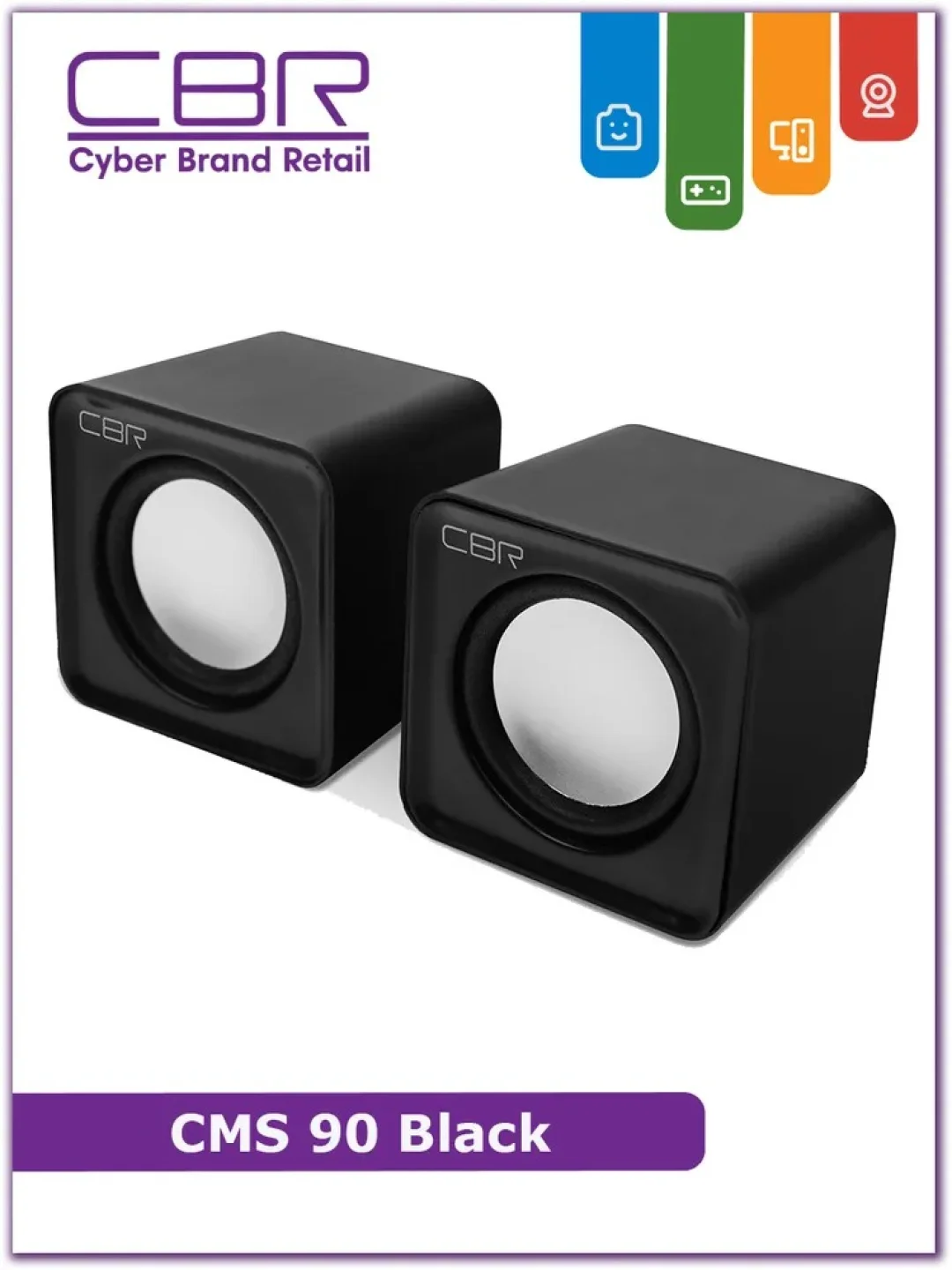 Синий колонки компьютерные CBR CMS 90 2.0, 6 Вт, USB