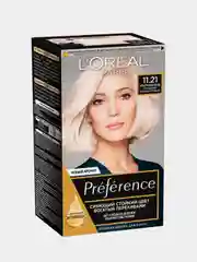 Краска для волос LOreal Paris Preference, тон 11.21, Ультраблонд холодный перламутровый