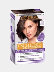 Крем-краска для волос LOreal Paris "Excellence Cool Creme", тон 5.11, Светло-Каштановый