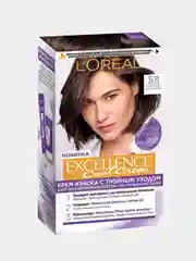 Крем-краска для волос LOreal Paris "Excellence Cool Creme", тон 5.11, Светло-Каштановый