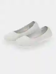 Серый металлик балетки женские мягкие в офис, на праздник, для школы