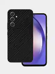 Черный защитная пленка для Samsung A35 под карбон, черная,назад, кожу