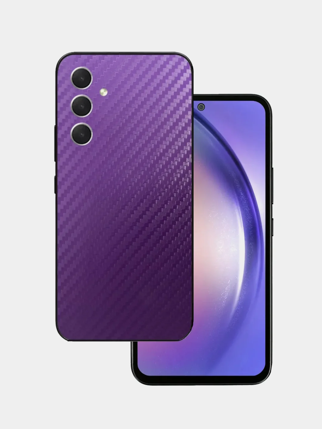 Пурпурный защитная пленка для Samsung A35 под карбон, черная,назад, кожу