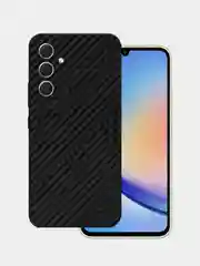 Черный защитная пленка для Samsung Galaxy A25 под карбон, черная,назад, кожу