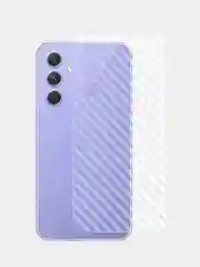Прозрачный защитная пленка для Samsung Galaxy A25 под карбон, черная,назад, кожу