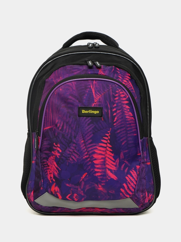 Рюкзак школьный Berlingo Bliss "Flora neon" 40*29*19см, 3 отд-я, анатом. ЭВА спинка