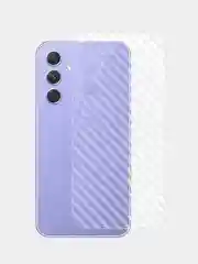 Прозрачный защитная пленка для Samsung A35 под карбон, черная,назад, кожу